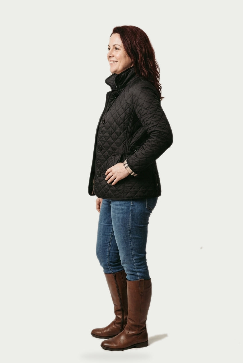 SOLTERI Yvette - Diamond-Quilted Snap Jacket