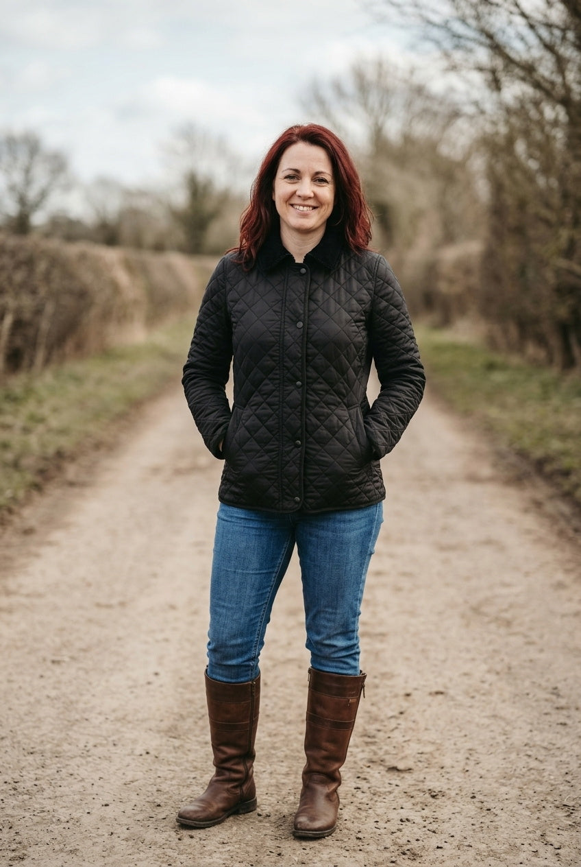 SOLTERI Yvette - Diamond-Quilted Snap Jacket