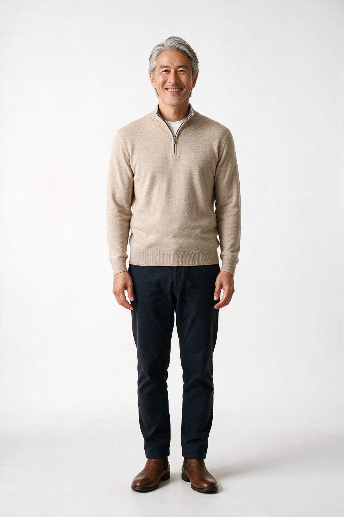 SOLTERI Versatile Quarter Zip Knit Sweater