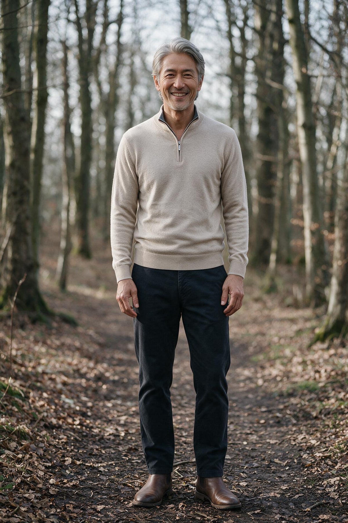 SOLTERI Versatile Quarter Zip Knit Sweater