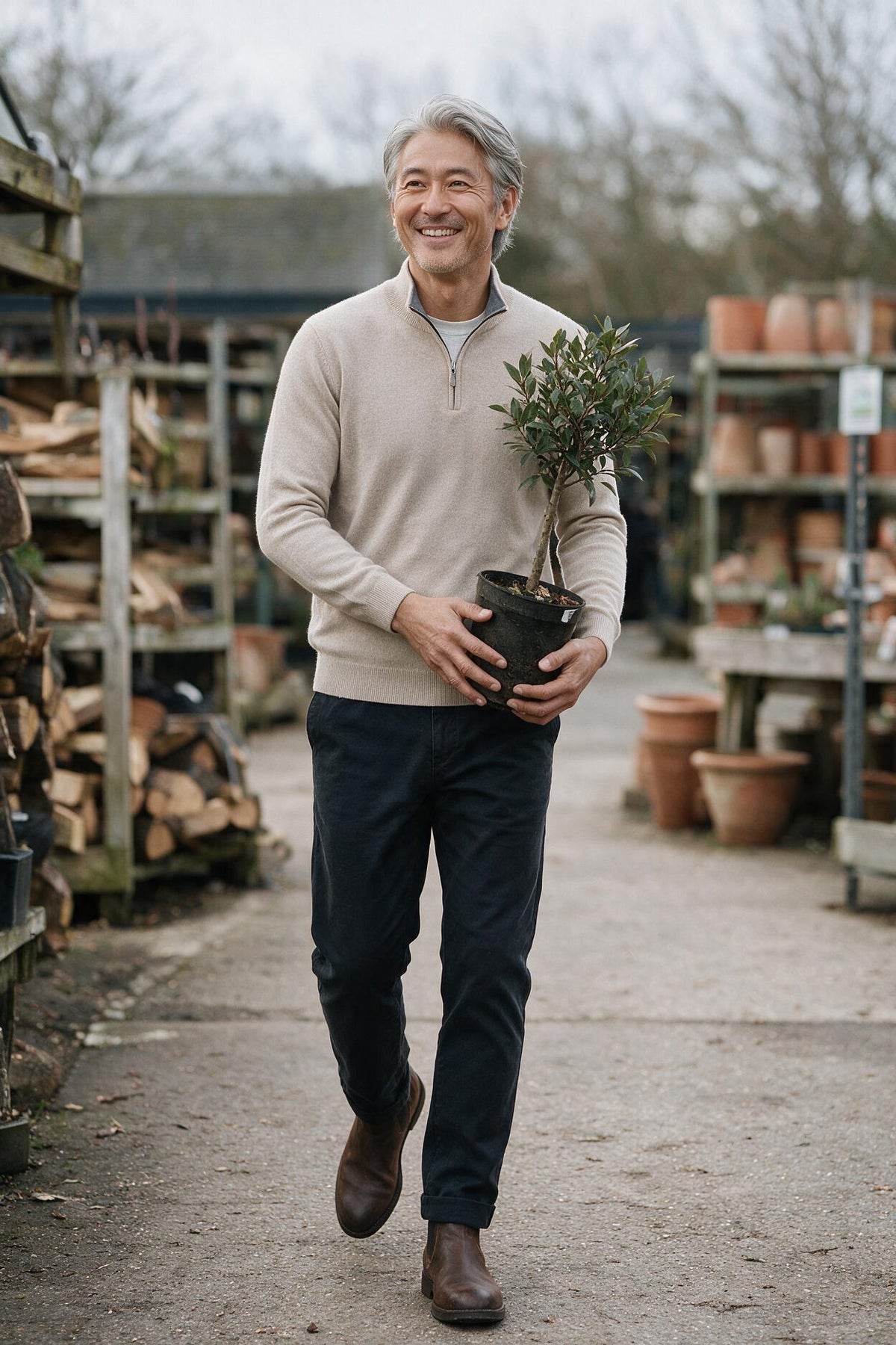 SOLTERI Versatile Quarter Zip Knit Sweater