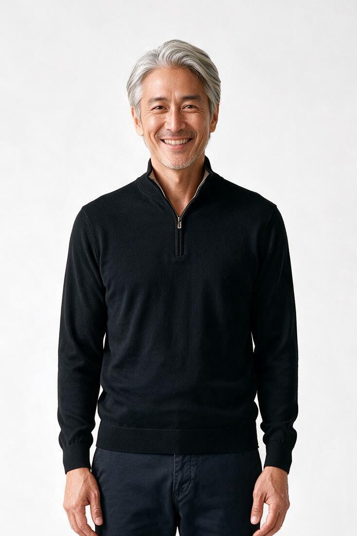 SOLTERI Barlow - Partial-Zip Knit Sweater
