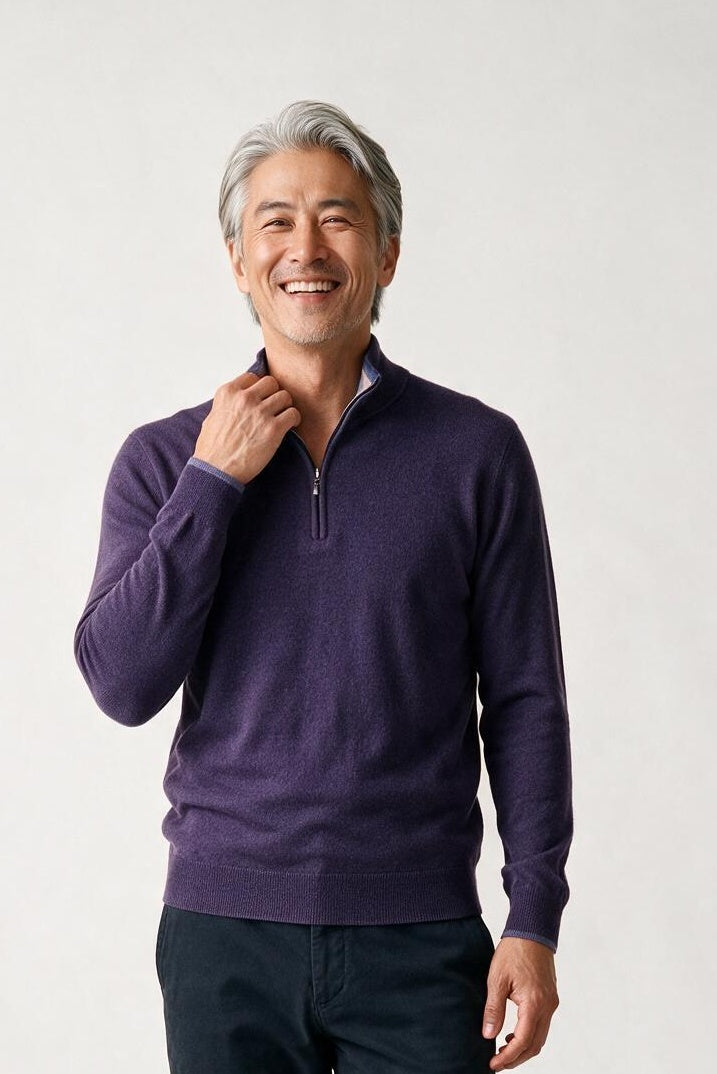 SOLTERI Barlow - Partial-Zip Knit Sweater