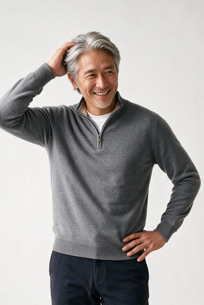 SOLTERI Barlow - Partial-Zip Knit Sweater