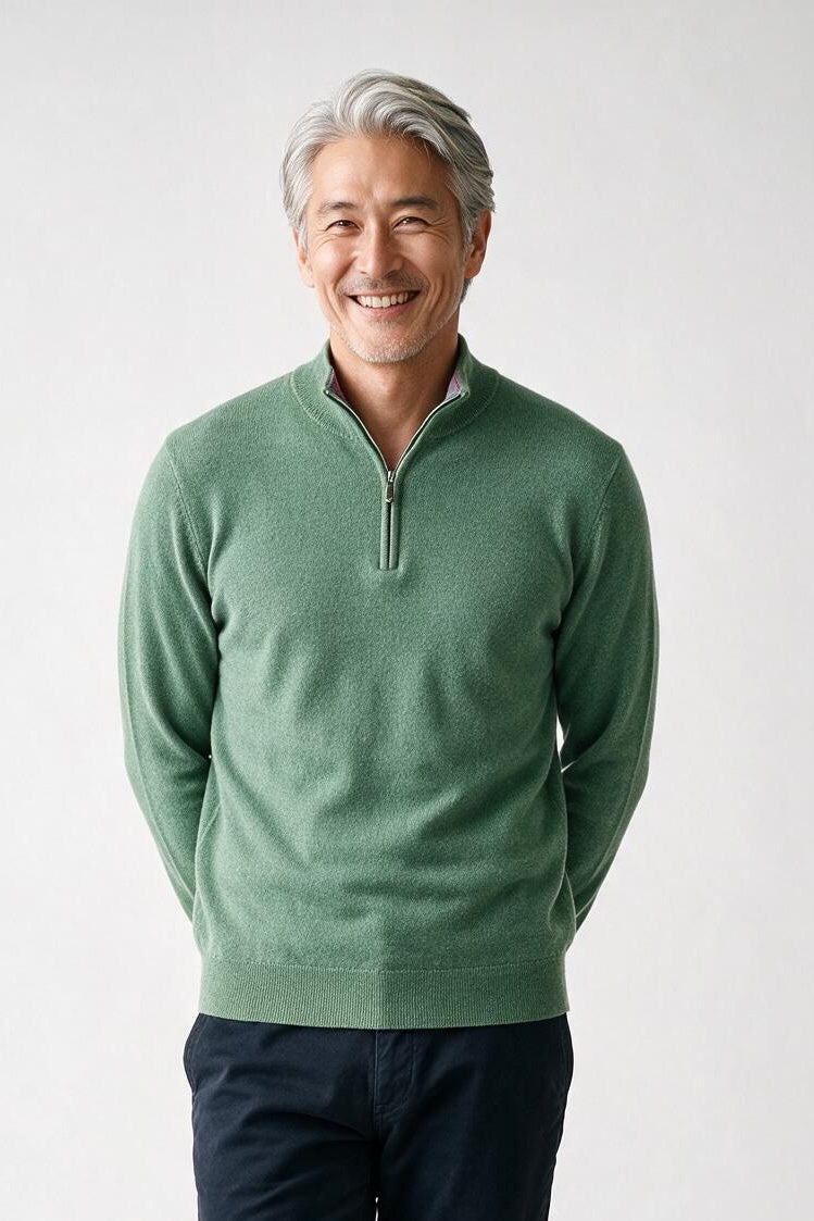 SOLTERI Barlow - Partial-Zip Knit Sweater