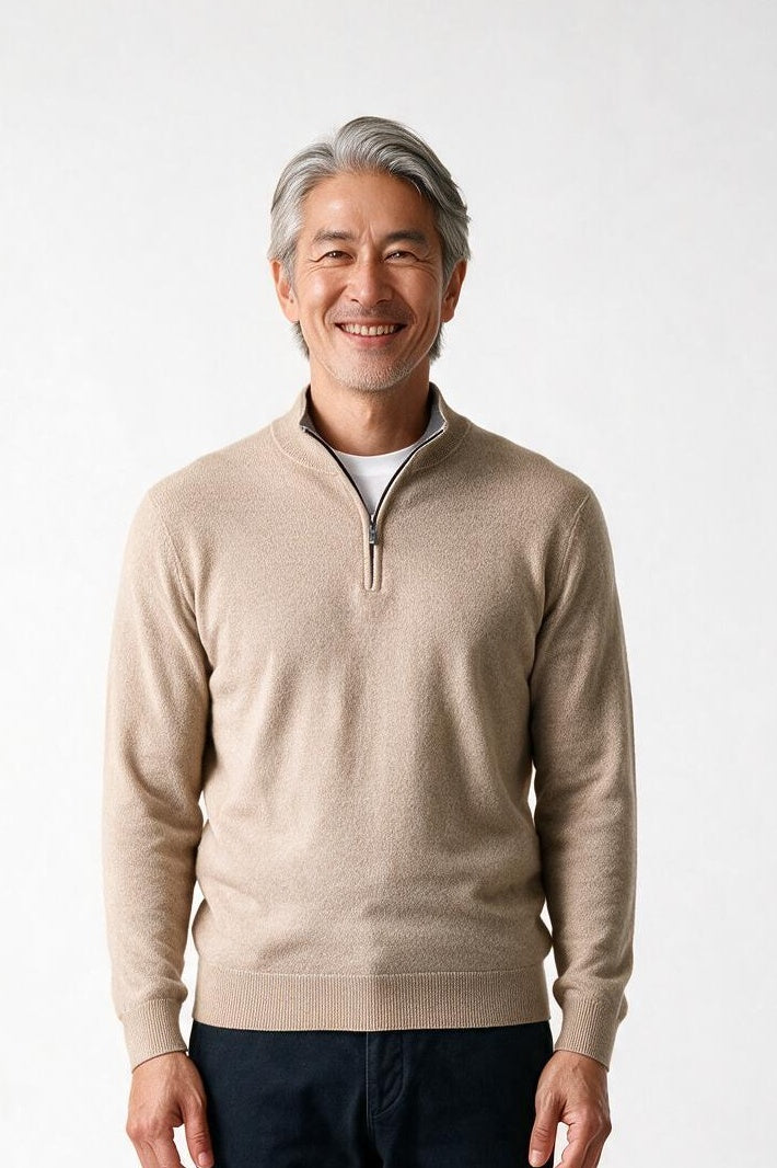 SOLTERI Barlow - Partial-Zip Knit Sweater