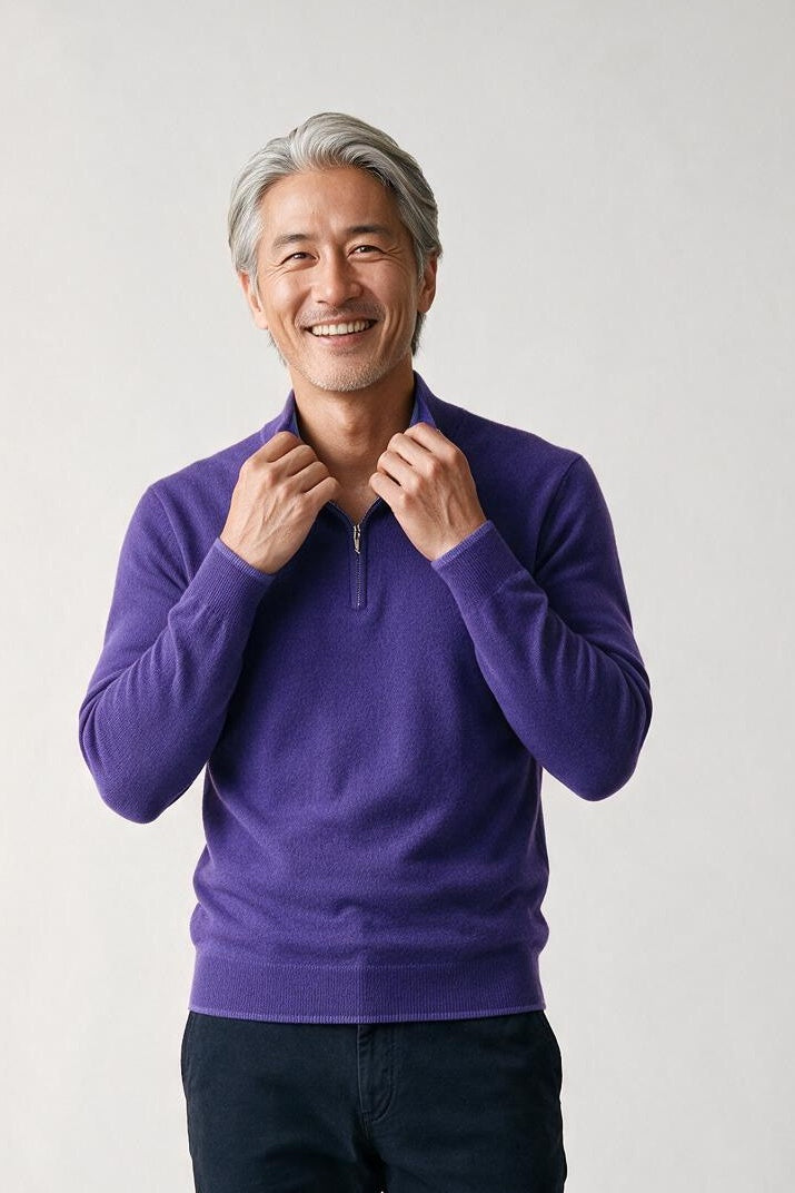 SOLTERI Barlow - Partial-Zip Knit Sweater