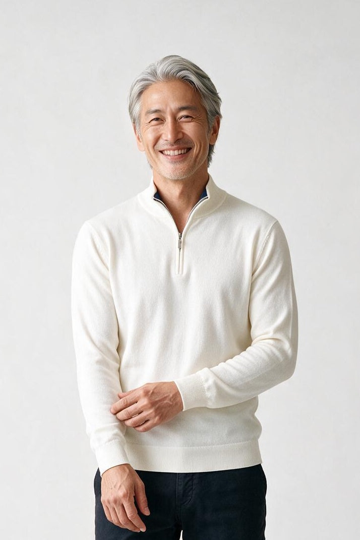 SOLTERI Barlow - Partial-Zip Knit Sweater