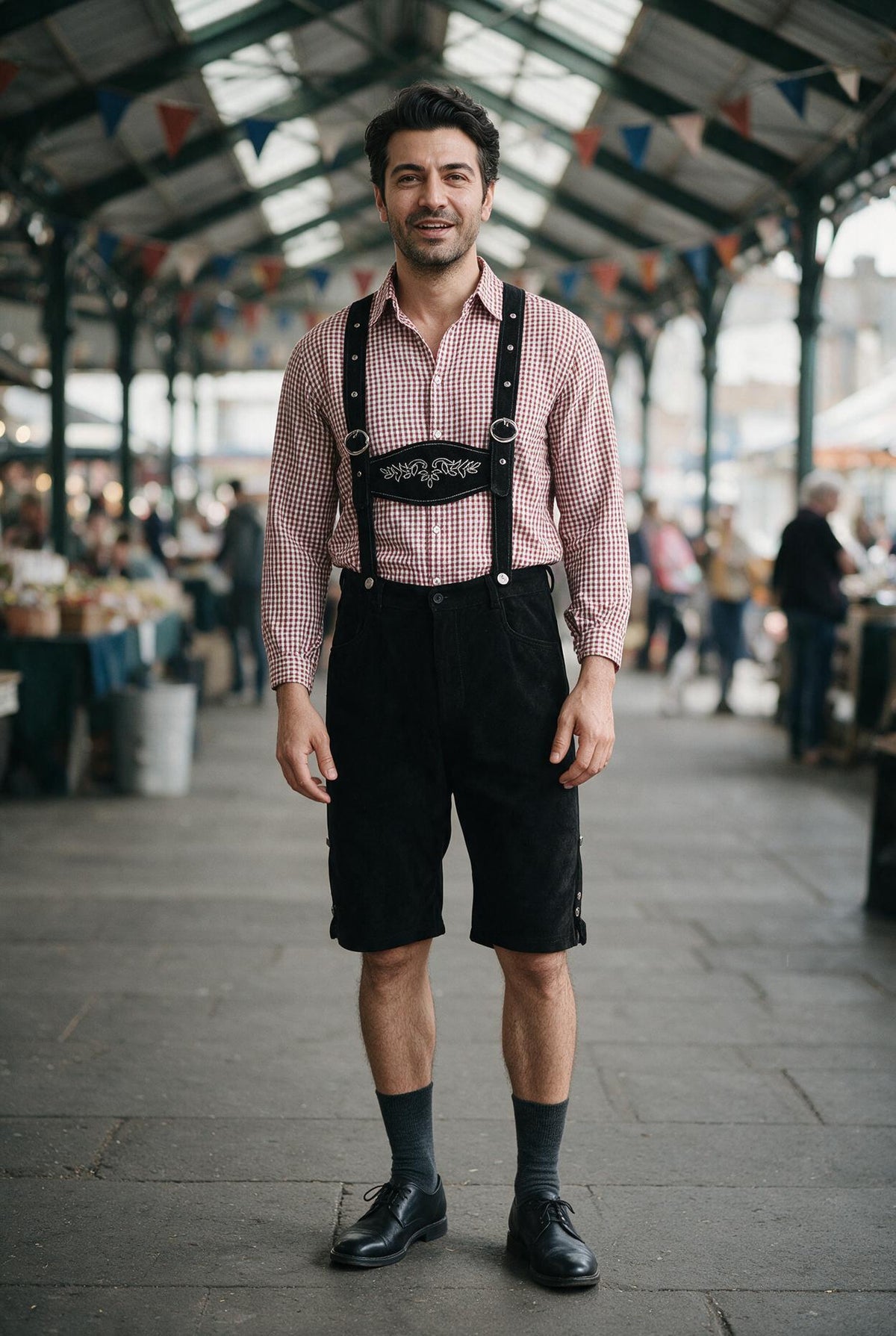 SOLTERI Otto - Two-Piece Trachten Shirt and Lederhosen Set