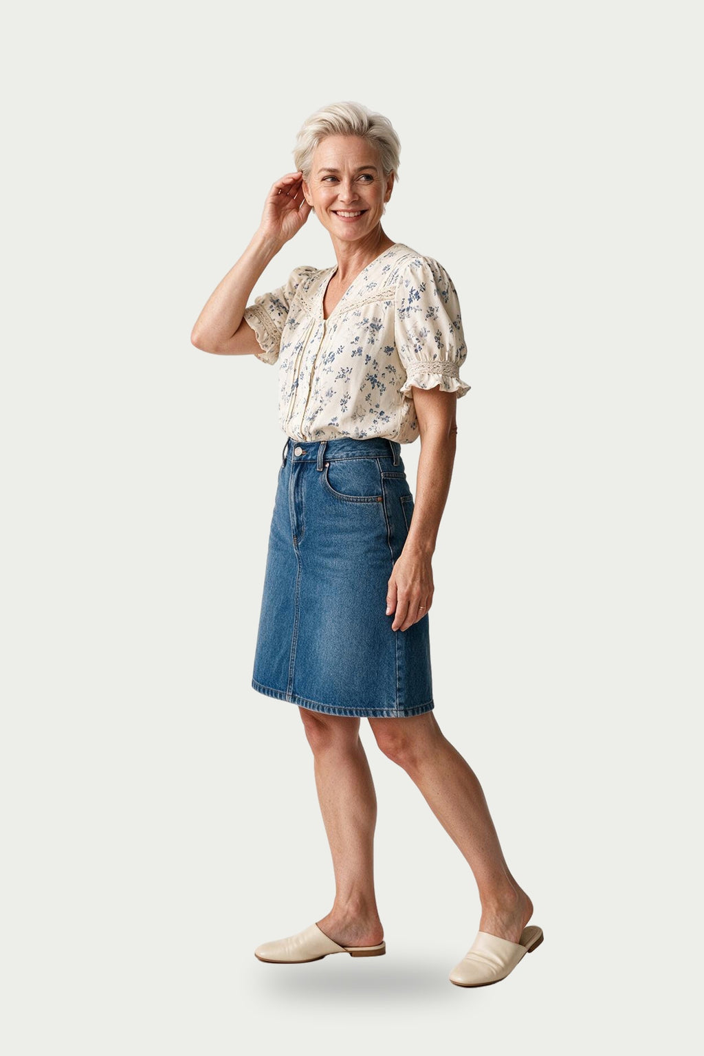 SOLTERI Eloise - Lace-Panel Floral Blouse