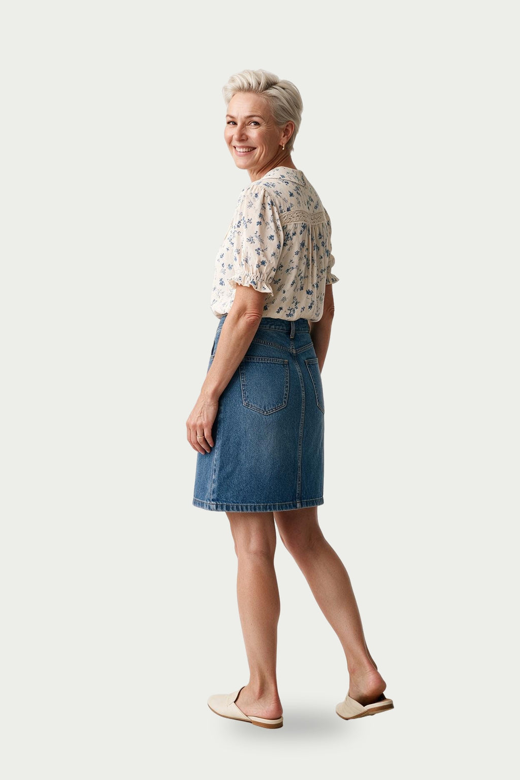 SOLTERI Eloise - Lace-Panel Floral Blouse