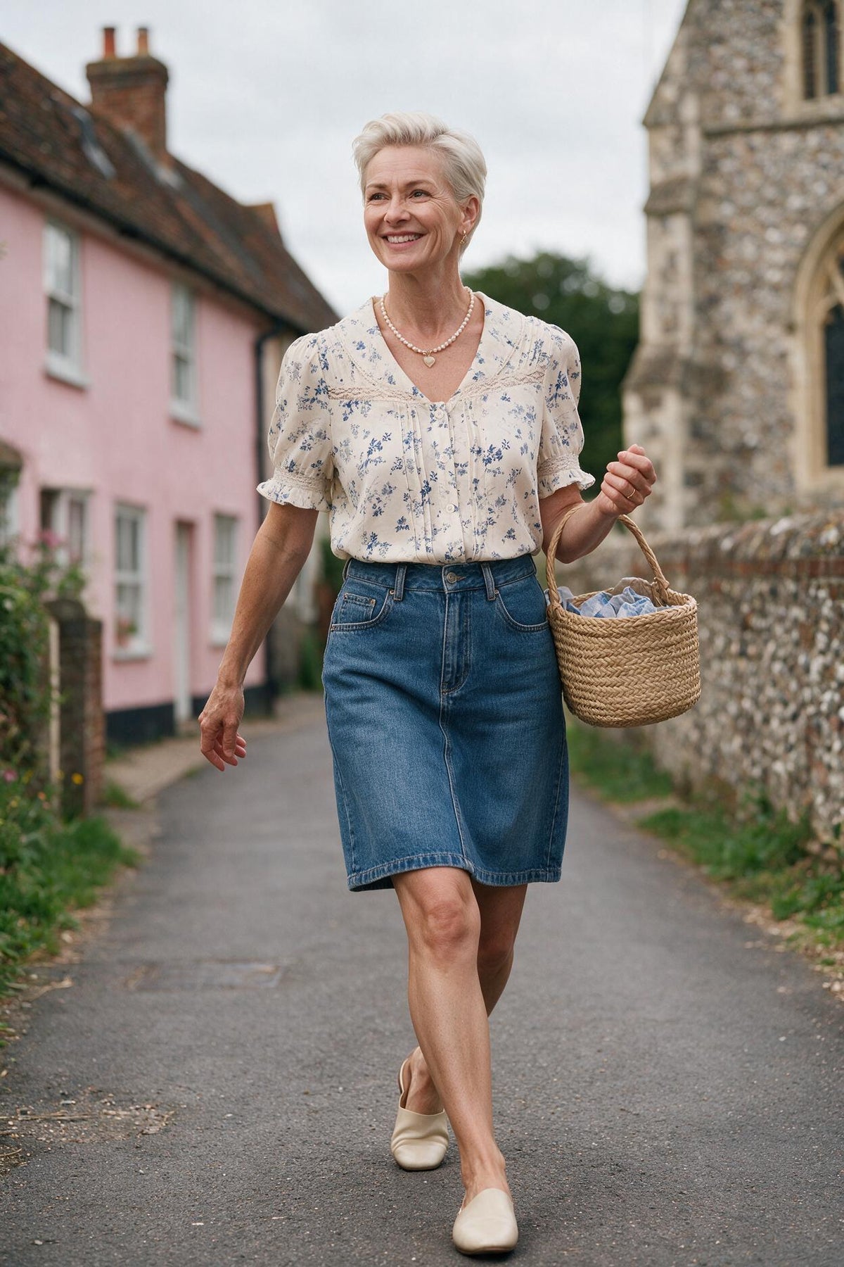 SOLTERI Eloise - Lace-Panel Floral Blouse