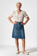 SOLTERI Eloise - Lace-Panel Floral Blouse - White