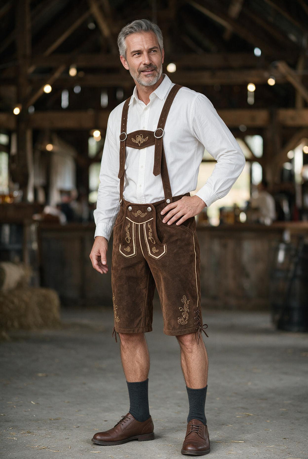 SOLTERI Rupert - Knee-Length Lederhosen with Braces