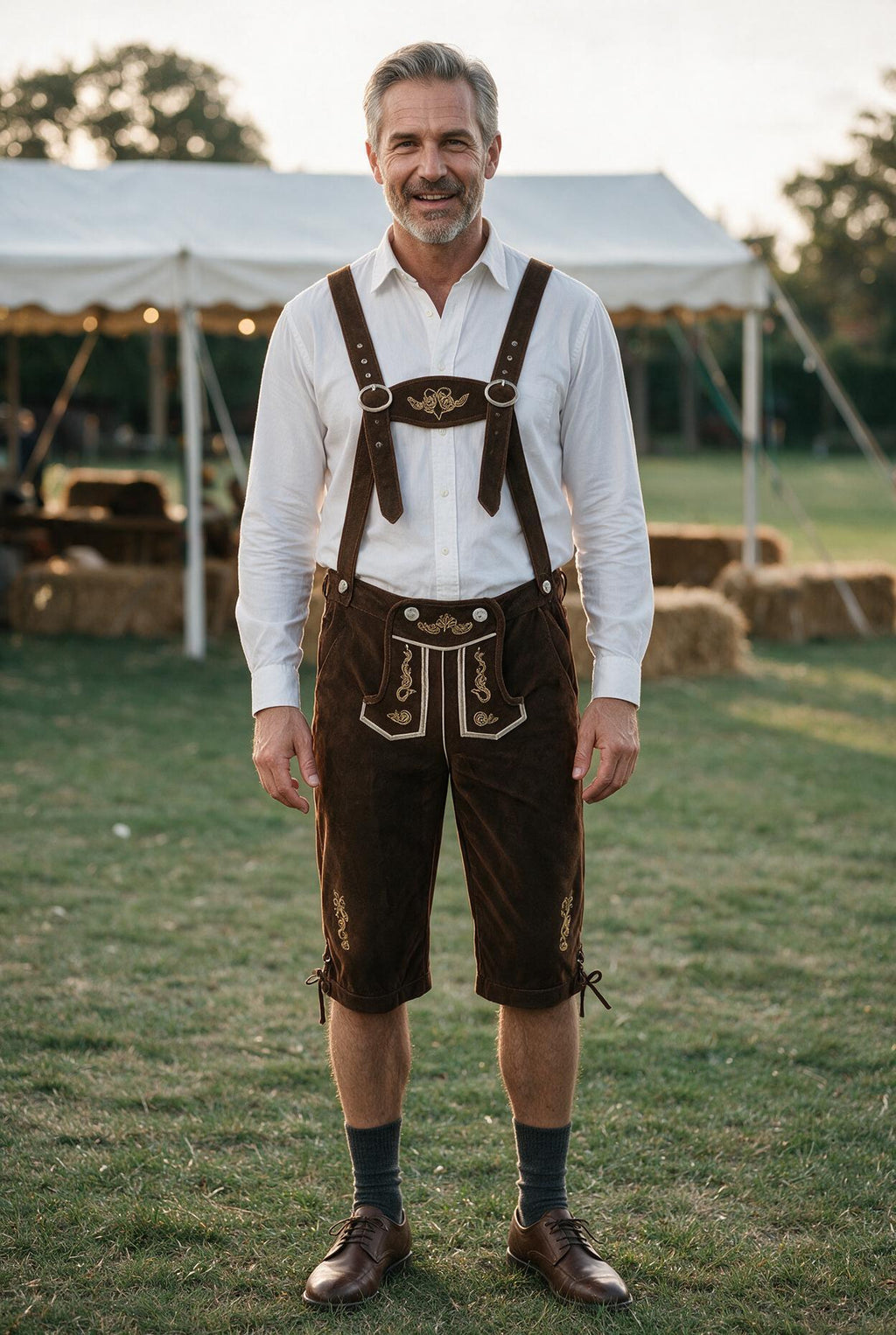 SOLTERI Rupert - Knee-Length Lederhosen with Braces