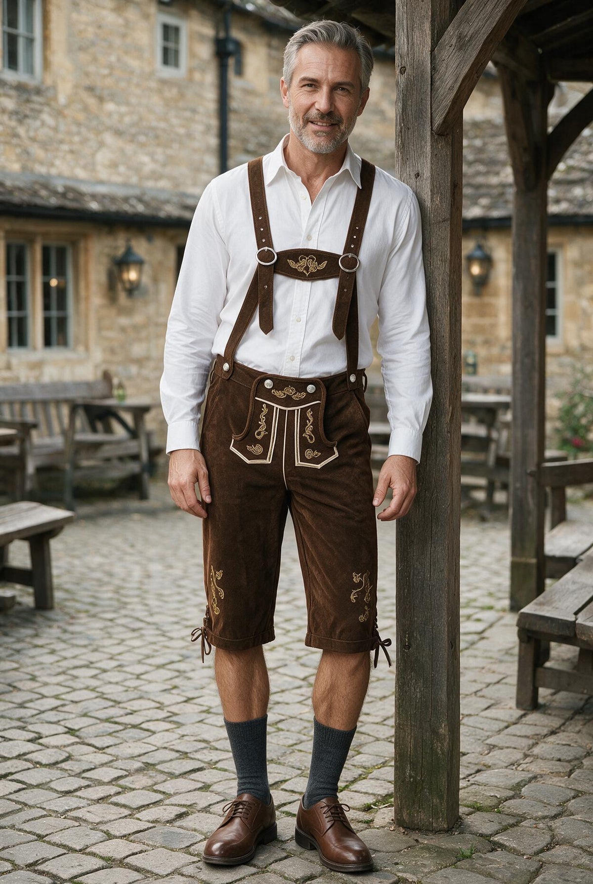 SOLTERI Rupert - Knee-Length Lederhosen with Braces