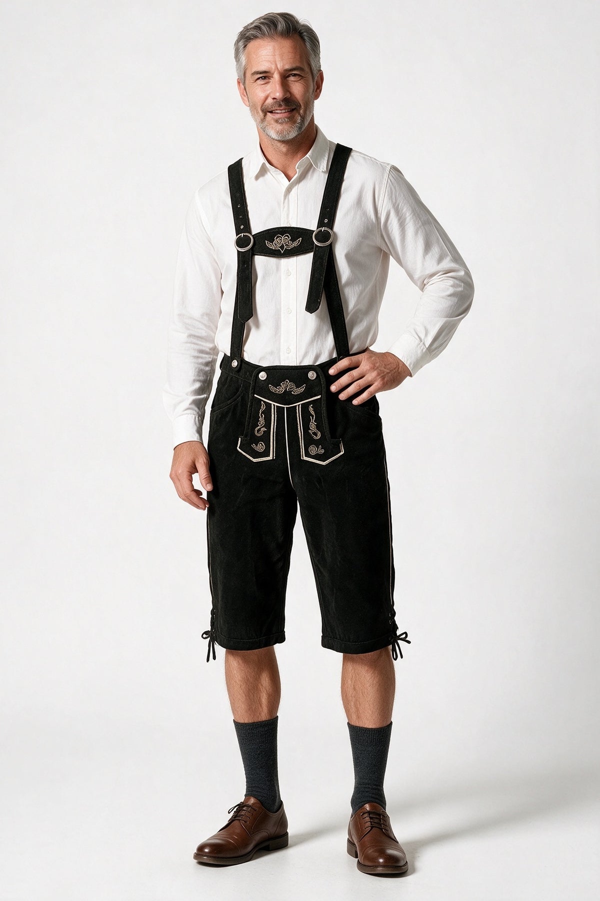 SOLTERI Rupert - Knee-Length Lederhosen with Braces