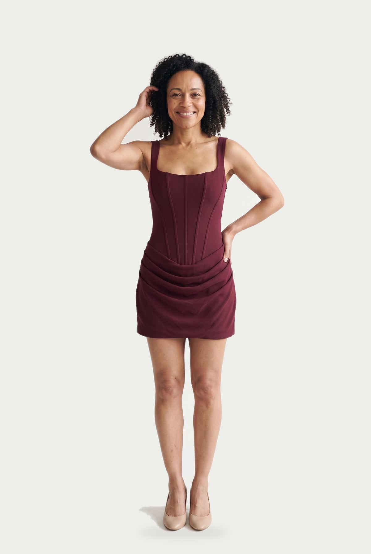 SOLTERI Sienna - Butter Yellow Corset Mini Dress