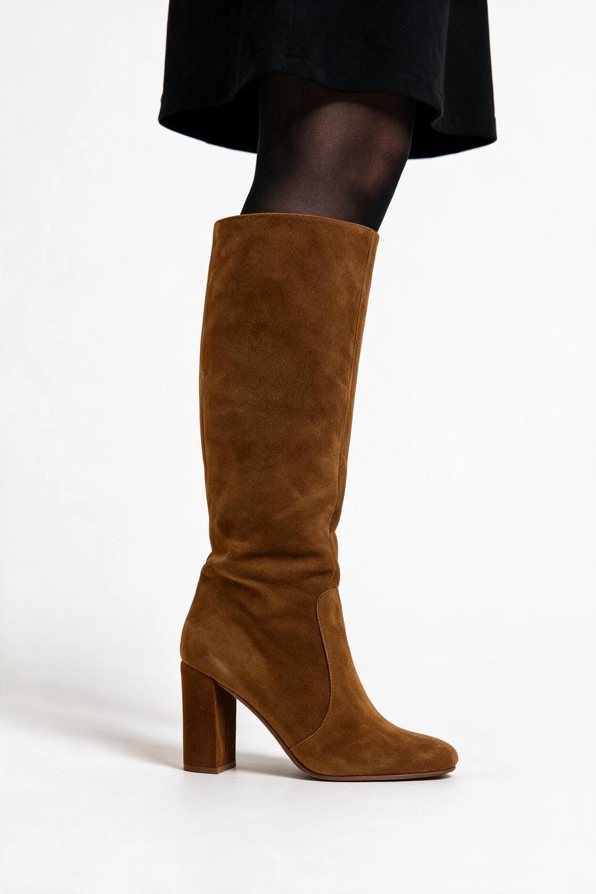 SOLTERI Solange - Block-Heel Knee-High Boot