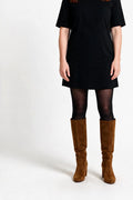 SOLTERI Solange - Block-Heel Knee-High Boot - Brown
