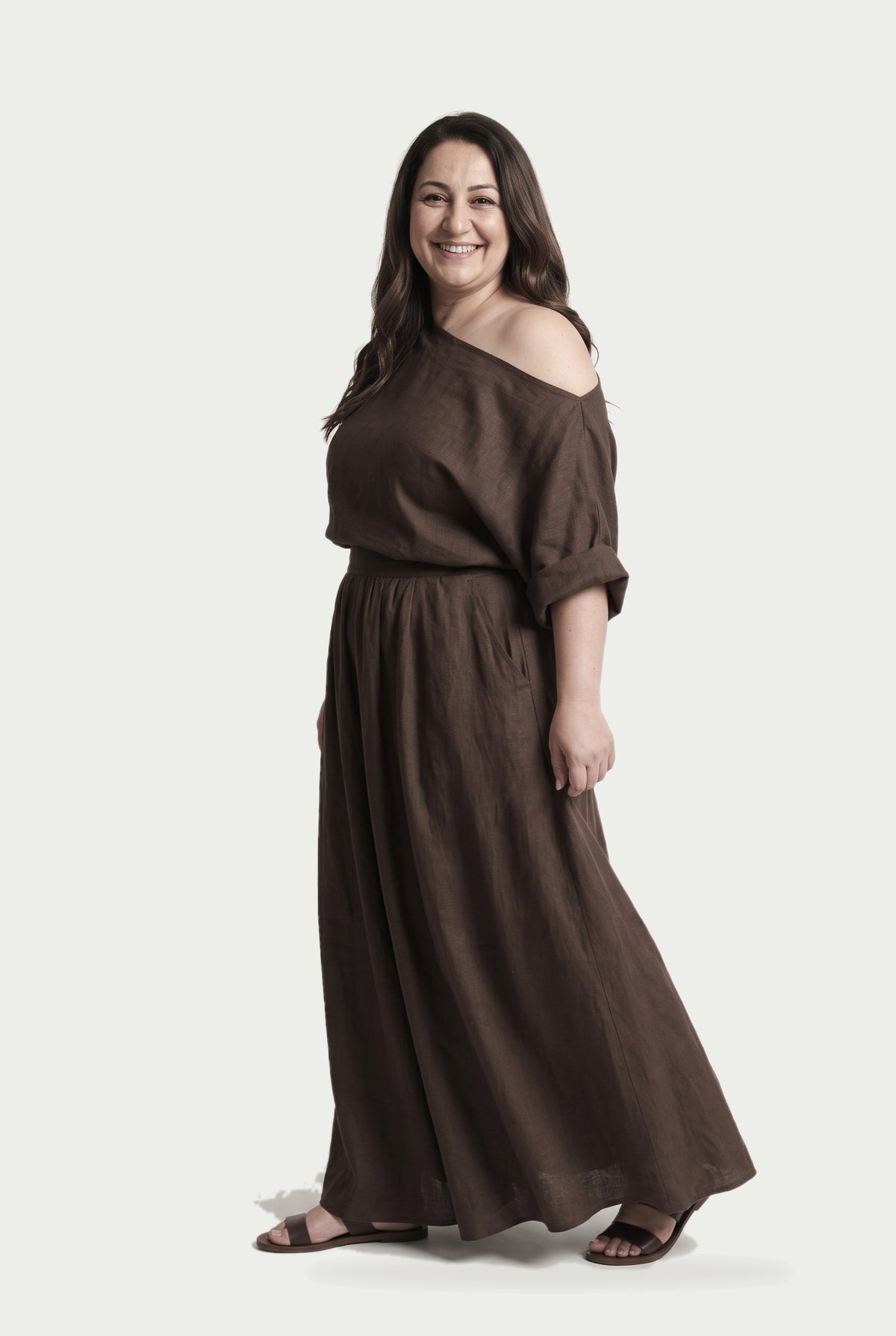 SOLTERI Sophia - One Shoulder Maxi Set