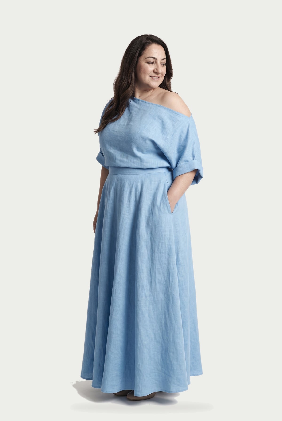 SOLTERI Sophia - One Shoulder Maxi Set