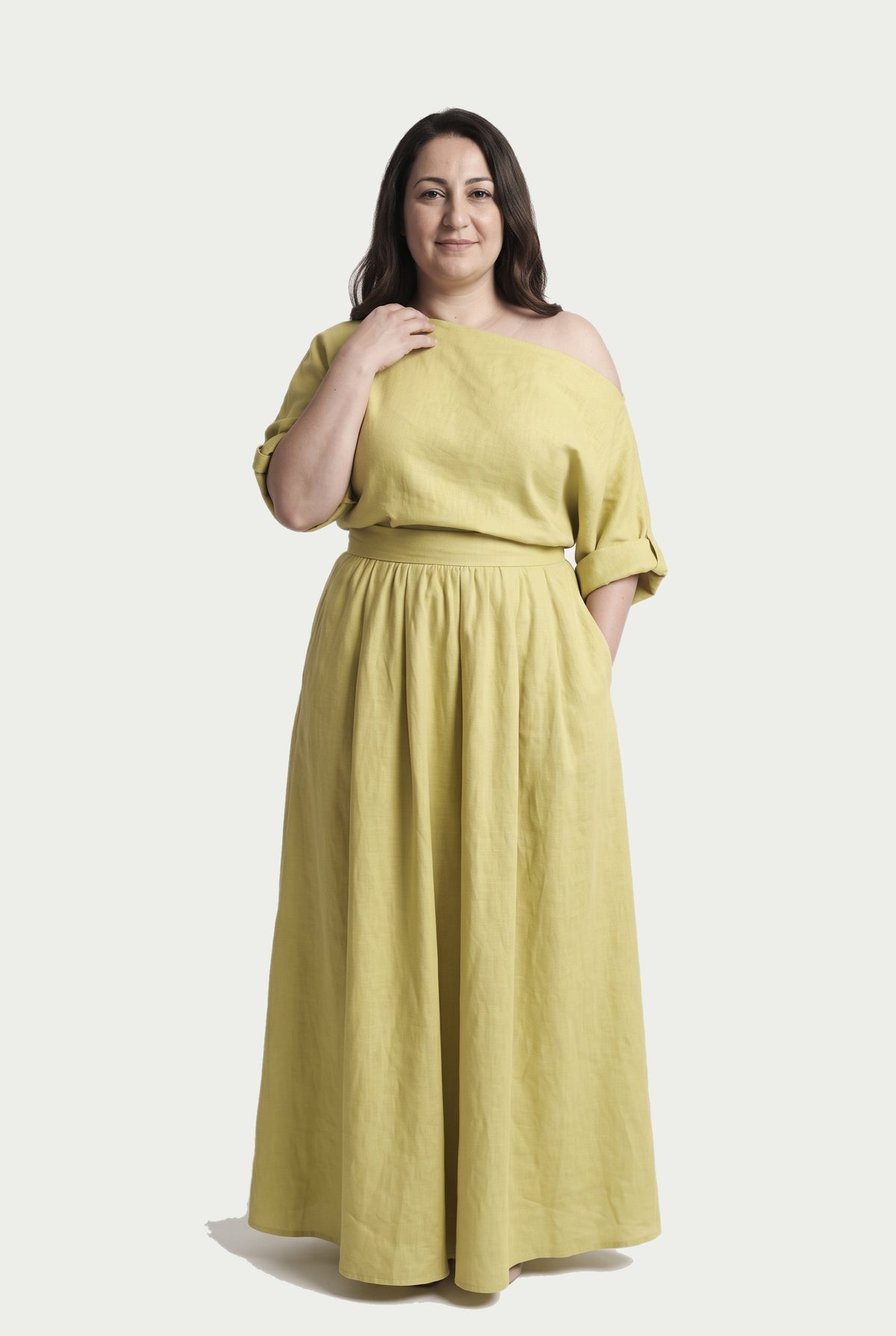 SOLTERI Sophia - One Shoulder Maxi Set