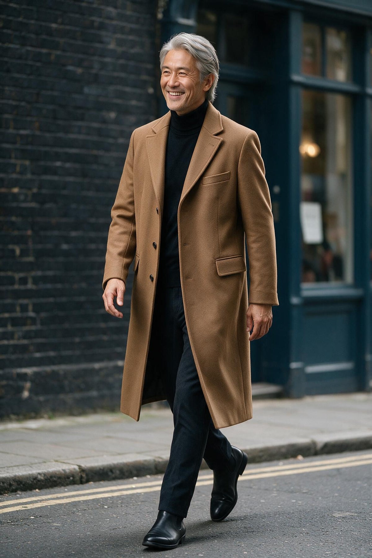 SOLTERI Thurlow - Long Notch-Lapel Overcoat