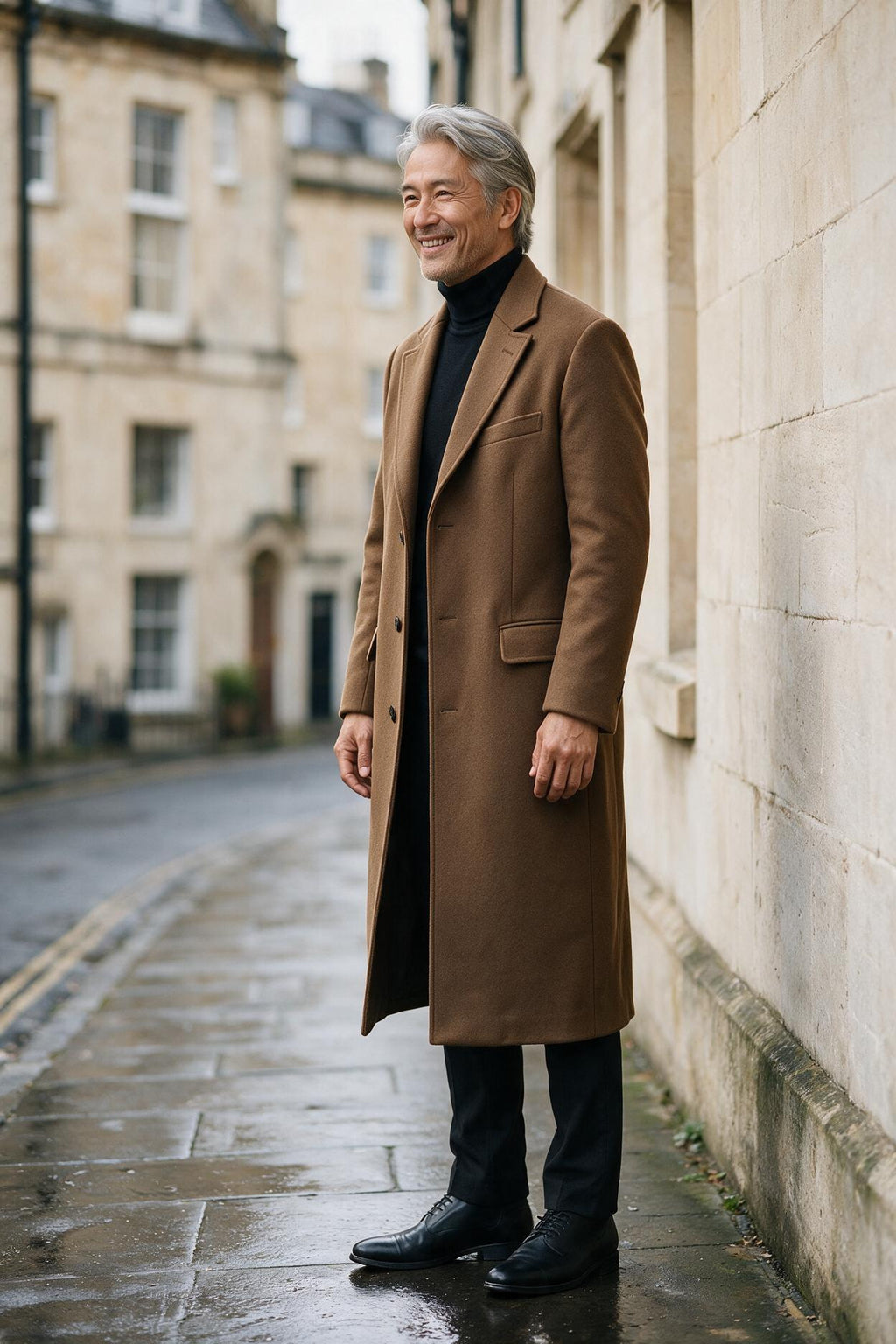 SOLTERI Thurlow - Long Notch-Lapel Overcoat