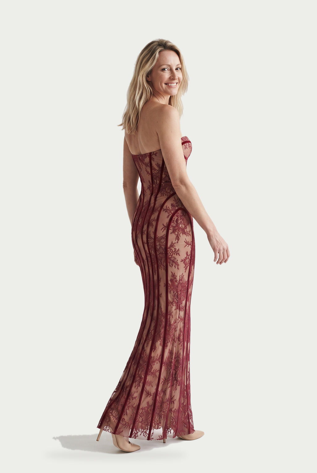 SOLTERI Valentina - Lace Corset Maxi Dress