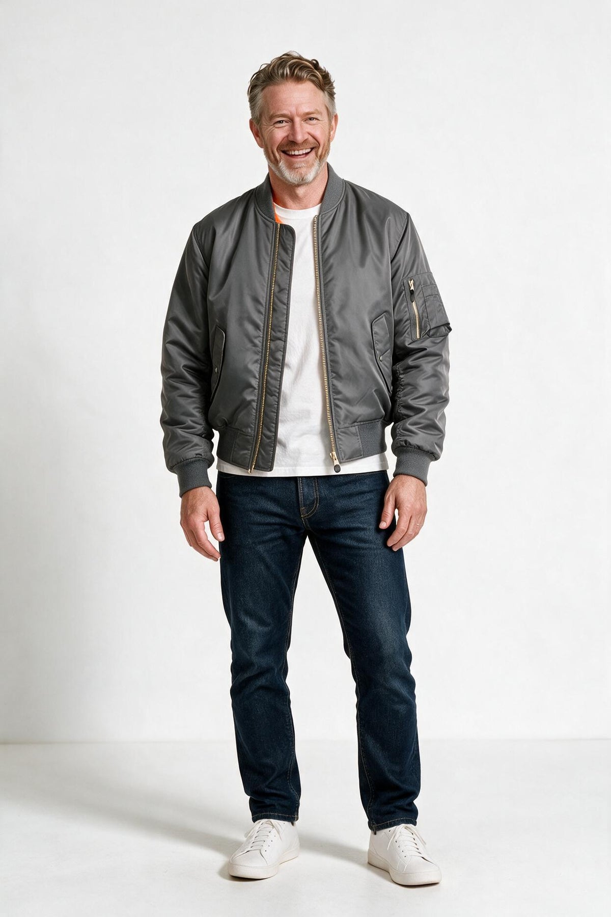 SOLTERI Ellery - All-Season Bomber Jacket - Gray