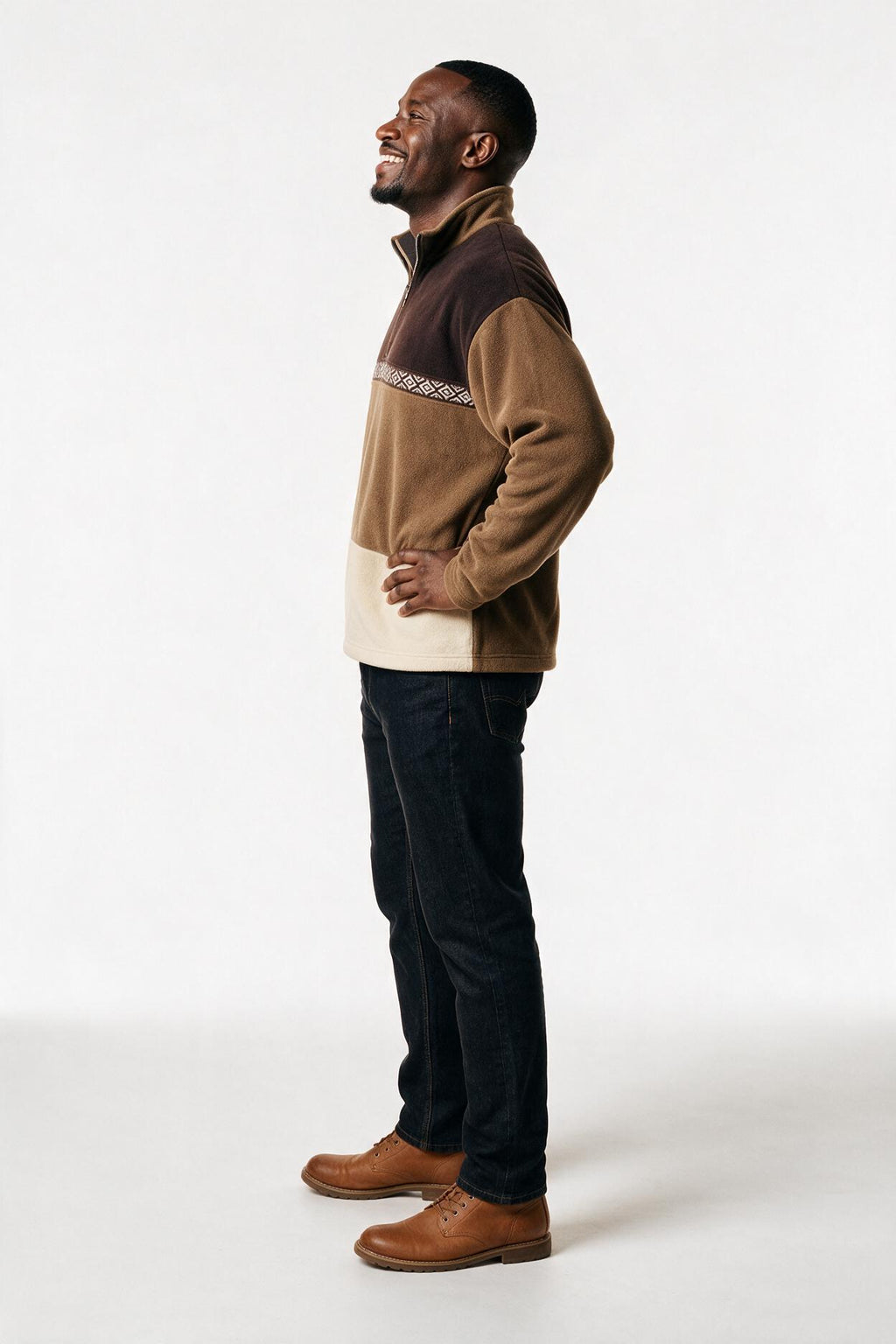 SOLTERI Elijah - Fashionable High Collar Half Zip Pullover