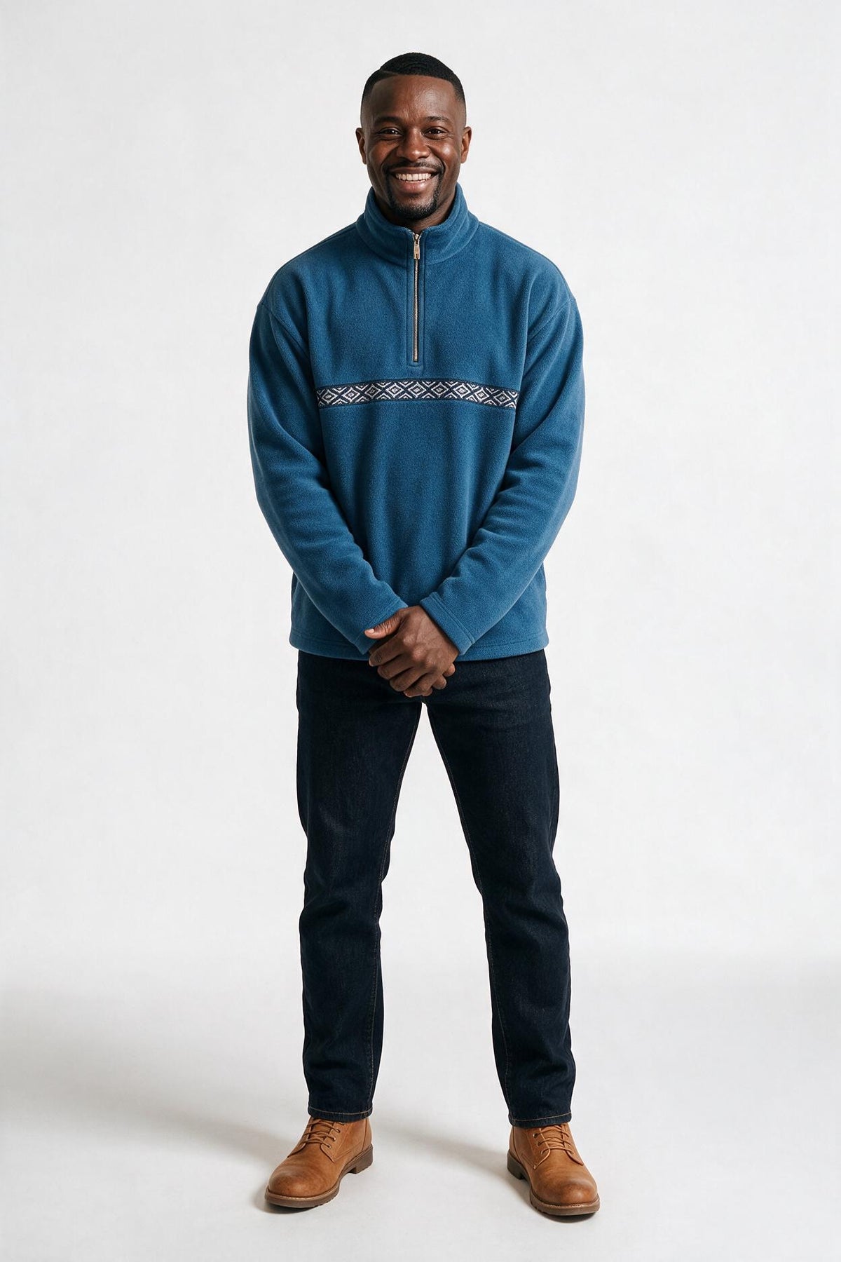 SOLTERI Elijah - Fashionable High Collar Half Zip Pullover