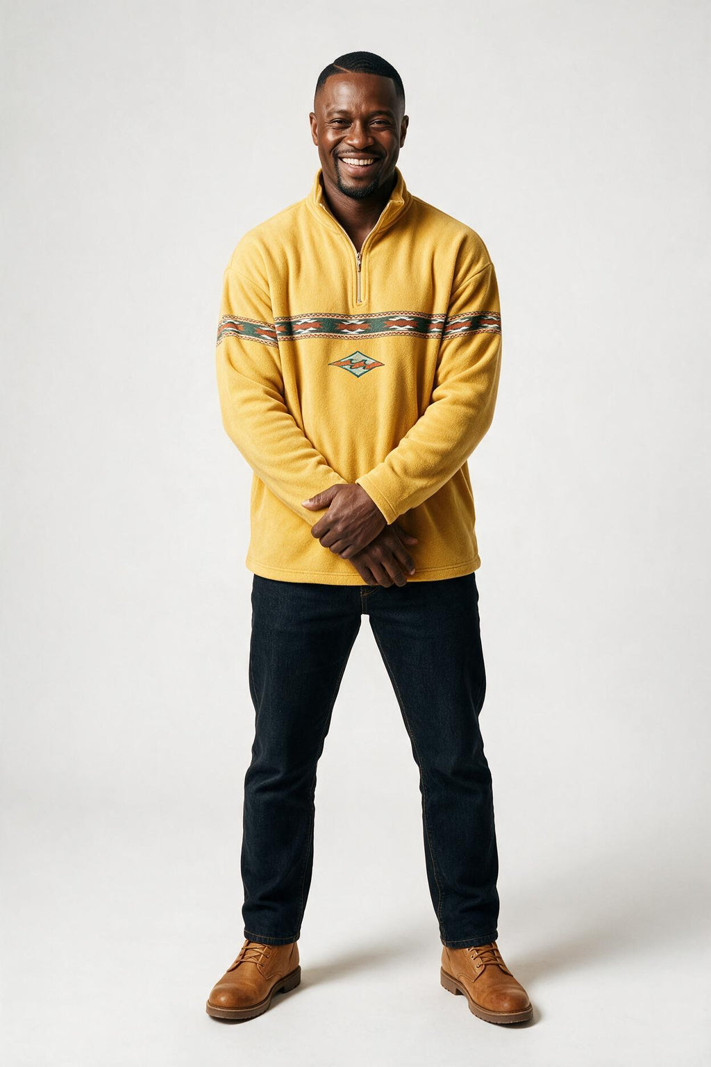 SOLTERI Elijah - Fashionable High Collar Half Zip Pullover
