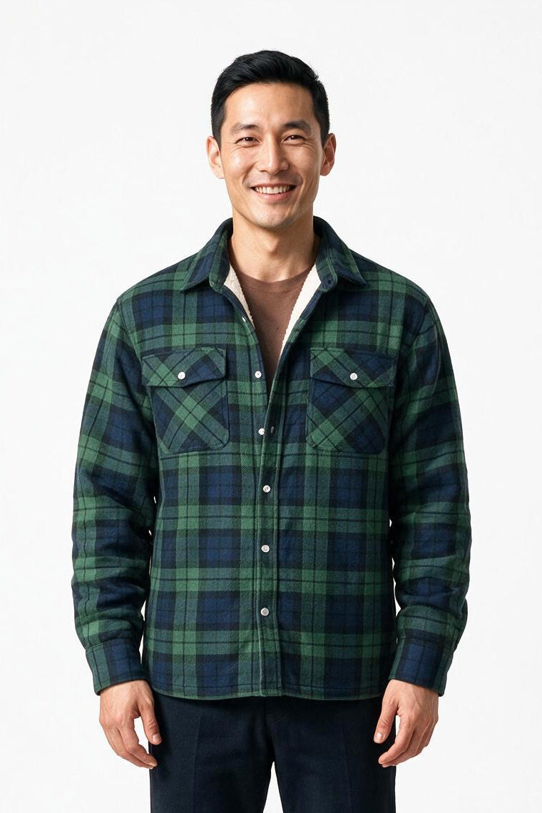 SOLTERI Wexford - Checked Overshirt Jacket - Green